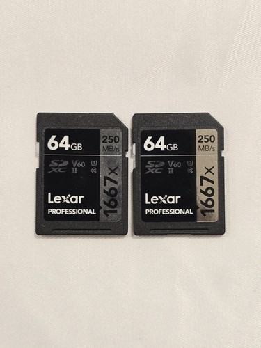 Lexar Professional 1667x 64GB Class 10 SDXC Memory Card 2-Pack