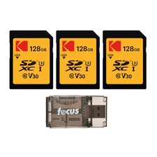 Kodak SDXC 128GB UHSI U3 V30 Ultra Memory Card Reader Bundle ELITE