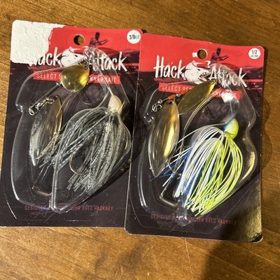 (LOT OF 2) STRIKE KING HACK ATTACK SPINNERBAIT 1/2OZ HAS12WW-211G BN3235