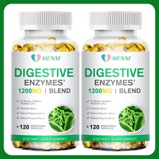 240 Digestive Enzymes Prebiotic  Probiotics Gas, Constipation  Bloating Relief