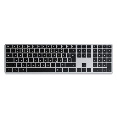 Satechi Slim X3 Bluetooth  Tastatur Deutsch, QWERTZ Anthrazit Multimediataste...