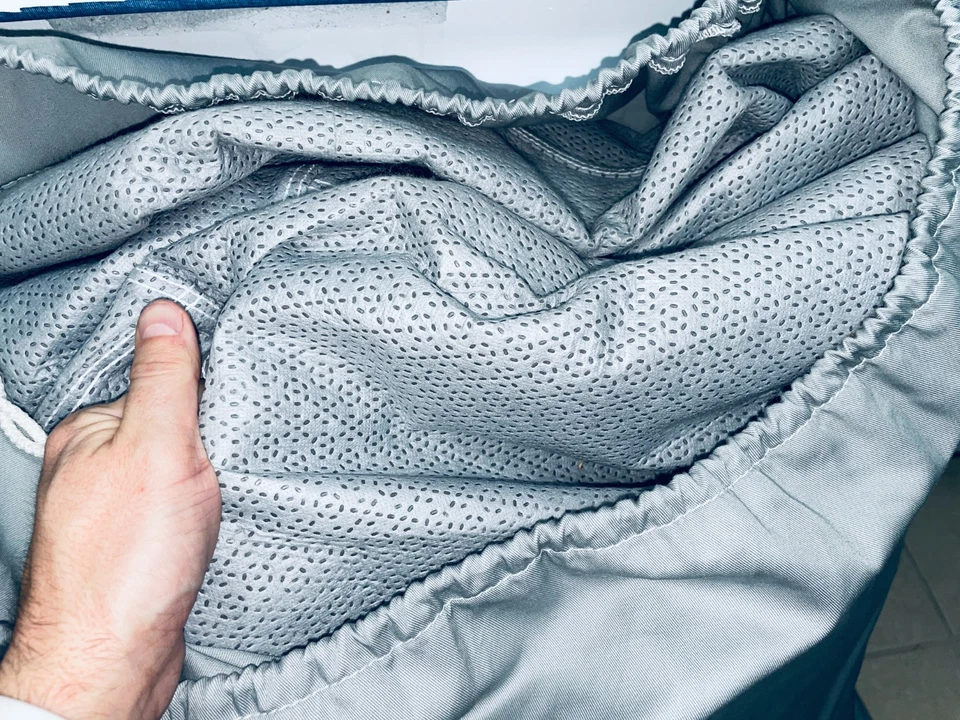 Capa de carro Acura TL original do fabricante para modelo 2009 cinza prata com bolsa de cordão - Imagem 4 de 4