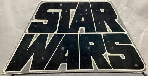 STAR WARS Metallic Foil Video Store Display Header 1982 VHS Release 1977 Movie?