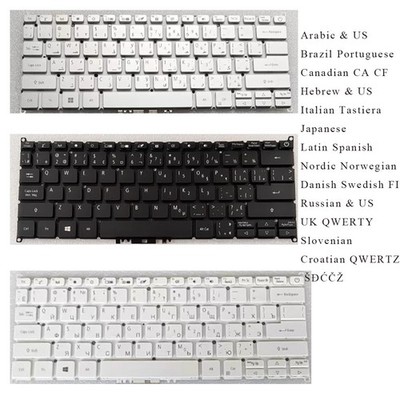 NewFor Acer Swift S40-10 S40-20 S40-51 N17W7 S40-53-757T BACKLIT Keyboard Silver