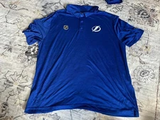 Tampa Bay Lightning Team Issued Pro Stock Fanatics Authentic Polo XXL