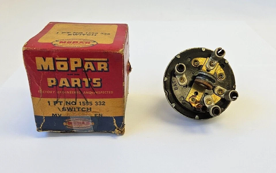 Chrysler Windsor Imperial New Yorker 1954 interruptor de limpiaparabrisas motor 1595332 nuevo en stock Foto 3 de 4