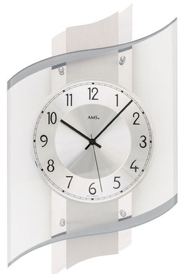 Horloge 220 mm radio-piloté boîtier en acier inox