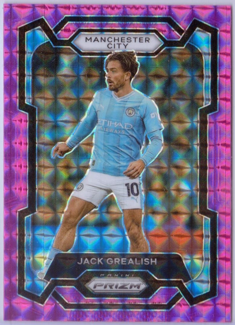 2023-24 Panini Prizm Soccer EPL Pink Mosaic #1 Jack Grealish - Manchester City