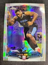 2014 Topps Chrome Caraun Reid RC REFRACTOR Card #215 Lions