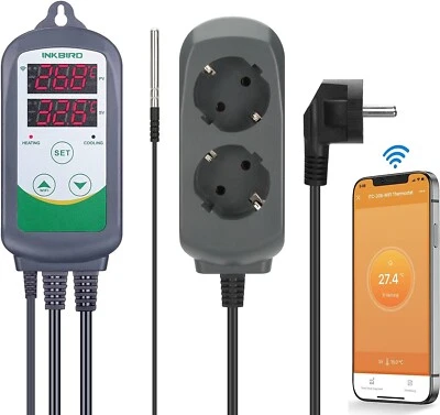 Inkbird Termostato WiFi Termoregolatore Riscaldamento Regolatore Incubatrice EU