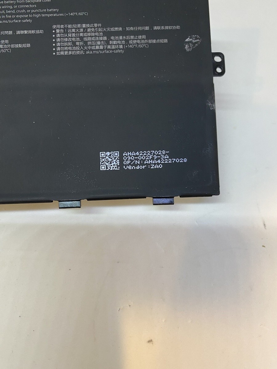 Microsoft Surface Laptop Go 1943 Original Battery 7.58V