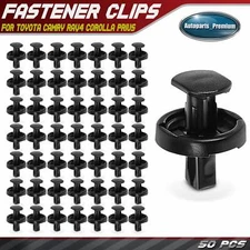 50x 7mm Nylon Black Splash Shield-Front Clip Retainer Push-Type for Toyota Camry