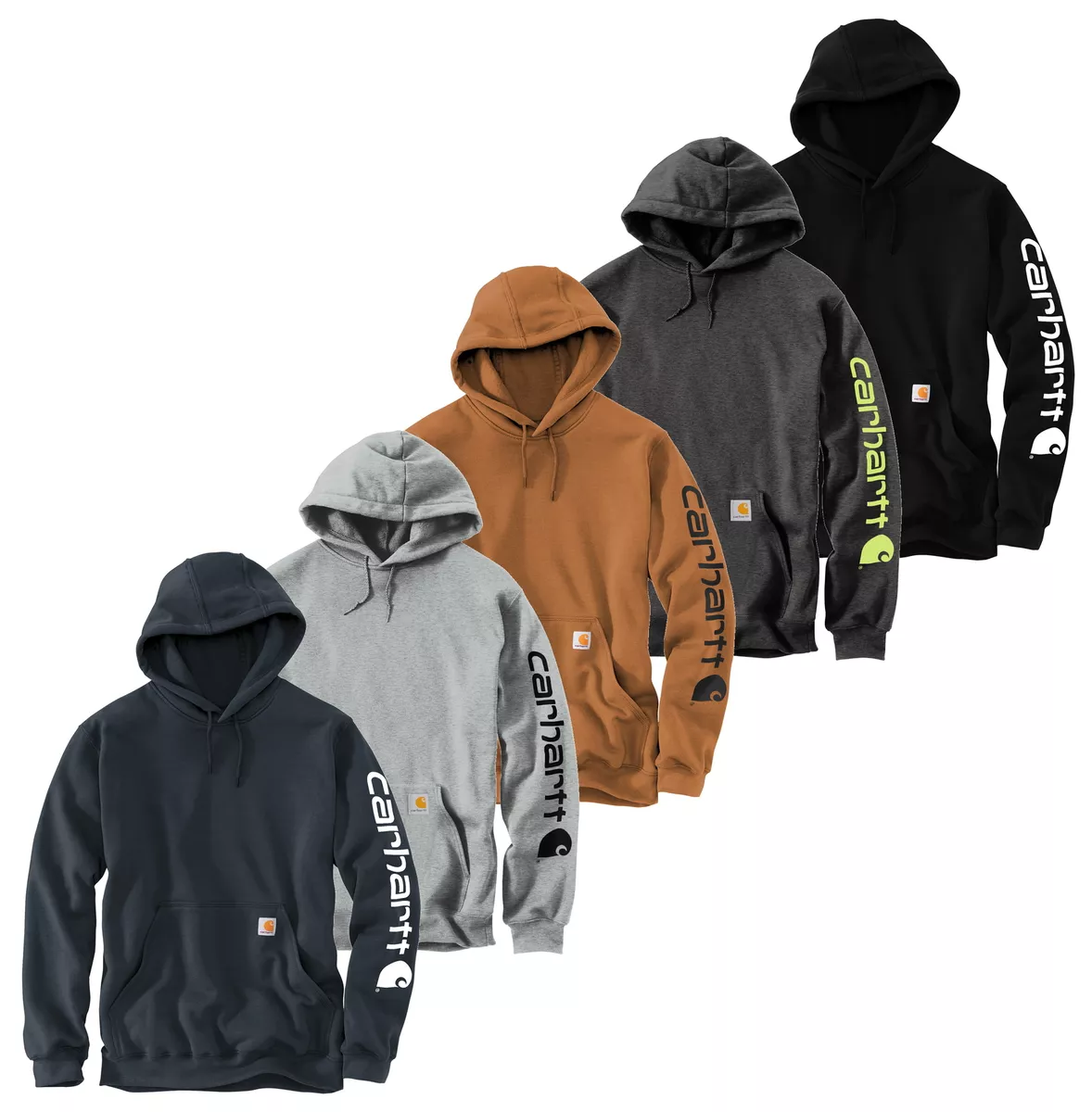 Carhartt Midweight Hooded Logo Sweatshirt Mens Hoodie Pullover CTK288 - New