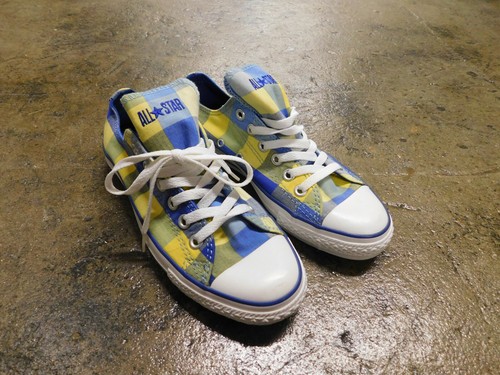 plaid converse low top