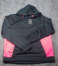 Under Armour Storm Fleece Black Pullover Athletic Gym Run Hoodie Mens L MSRP 65