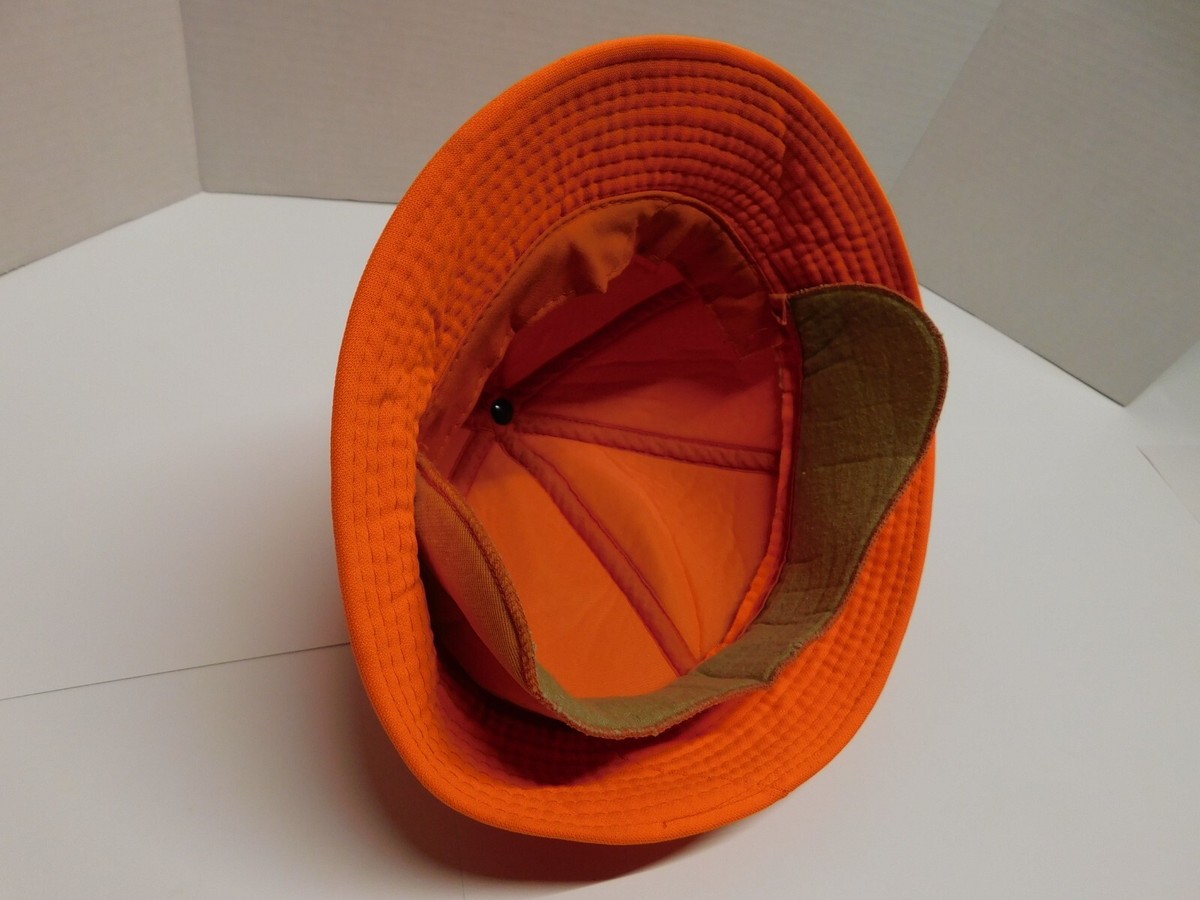 Casquette De Chasse Vintage Années 80 - AT&T Missouri 'Call Before You Dig' - Orange Fluorescent Cerf - Neuf Sans étiquette