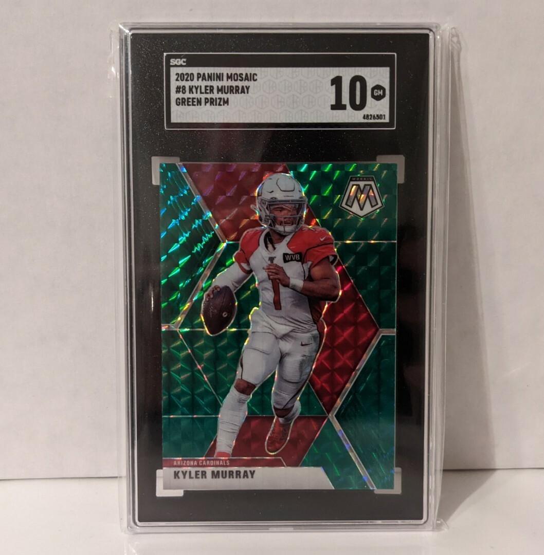 Kyler Murray 2020 Panini Mosaic 8 Green Prizm SGC 10 Gem Mint