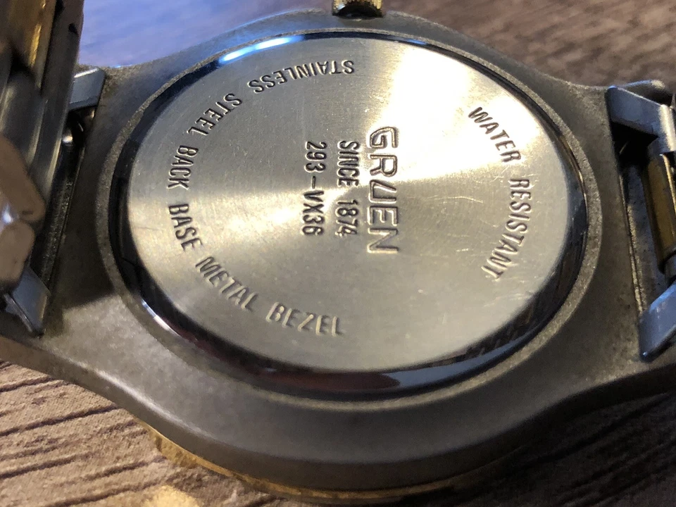 Reloj Mujer Vintage Gruen Sport Tono Plateado y Dorado Batería Nueva Hecho en Japón Foto 4 de 4