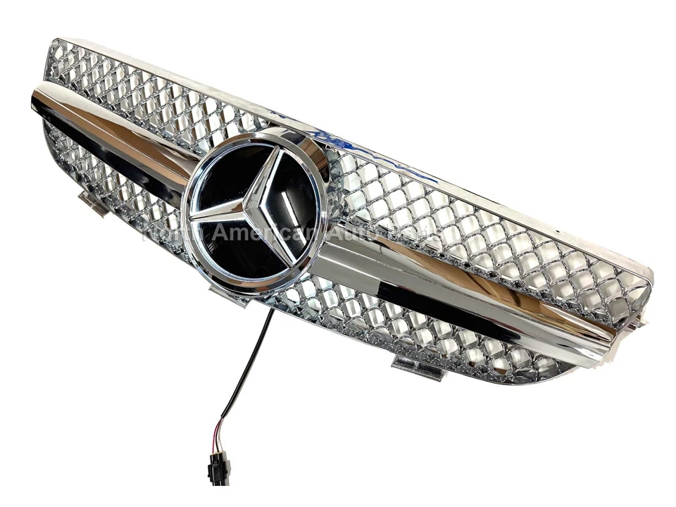 W209 03-09 CLK Todo Cromo Iluminado LED Rejilla Estilo CLK320 CLK55 CLK500 CLK Foto 3 de 4