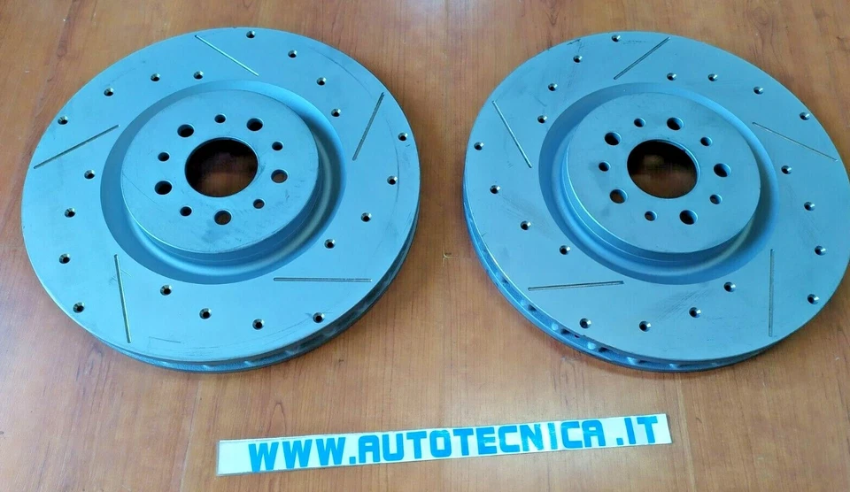 DISCHI FRENO ANTERIORI ALFA ROMEO GT e 147 GTA 330 x 32 FORATI E BAFFATI SPORT Foto 4 de 4