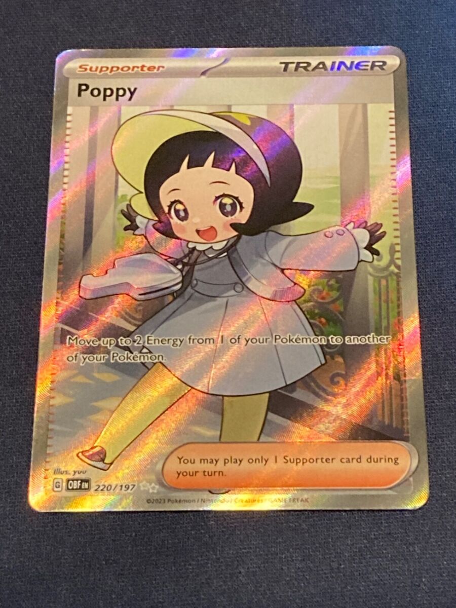 Popi (Poppy) 220/197 Shiny Full Art - Ultraboost X Écarlate et Violet 03  Flammes Obsidiennes - Box of 10 Pokemon French cards