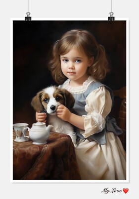 At Tea Time 2 - Counted Cross Stitch Patterns - Color & BW Symbols Chart