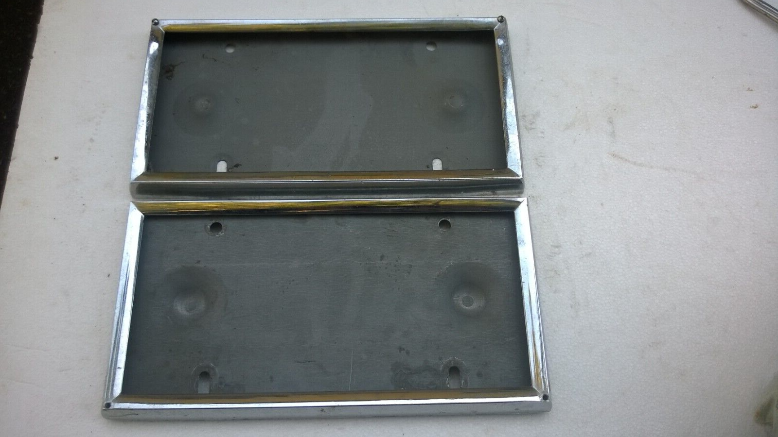 Vintage license plate frames Ford Chevrolet Mopar 6X12" plates eBay