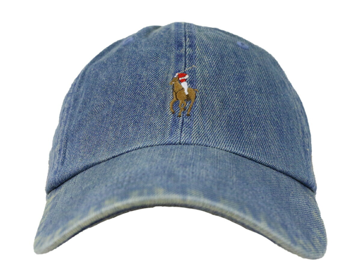 Бейсболка Polo Ralph Lauren из джинсовой ткани с регулируемой посадкой синяя как у пони 13990₽