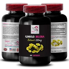 Natural properties - GINKGO BILOBA EXTRACT -  Leaf powder 1 Bottle 60 Capsules 