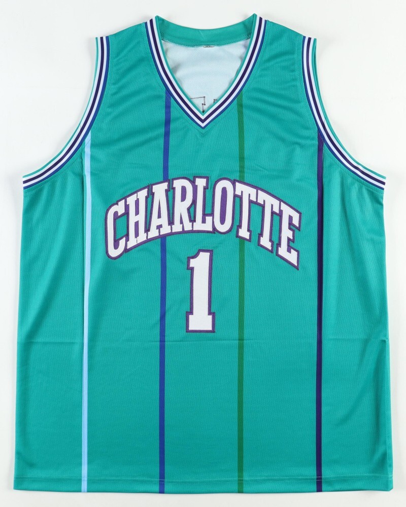 Tyrone Muggsy Bogues Signed Charlotte Hornets Jersey 