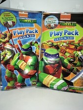 2 Teenage Mutant Ninja Turtle Play Pack Grab Go Coloring Book Crayons Stickers