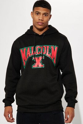 New Reason Brand Malcolm X Hoodie Mens Historically Black Apparel
