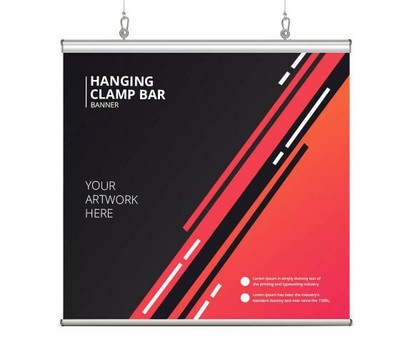 Custom Printed Hanging Clamp Bar Banner Graphic With Hardware Ebay
