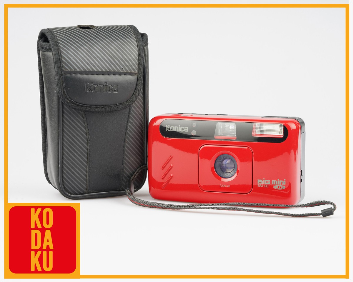 Konica Big Mini Jr. BM-20 34mm Point & Shoot Film Camera Red