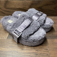 UGG Women's Fluffita 1113475 Violet Sheepskin Slip On Slide Slippers - Size 8