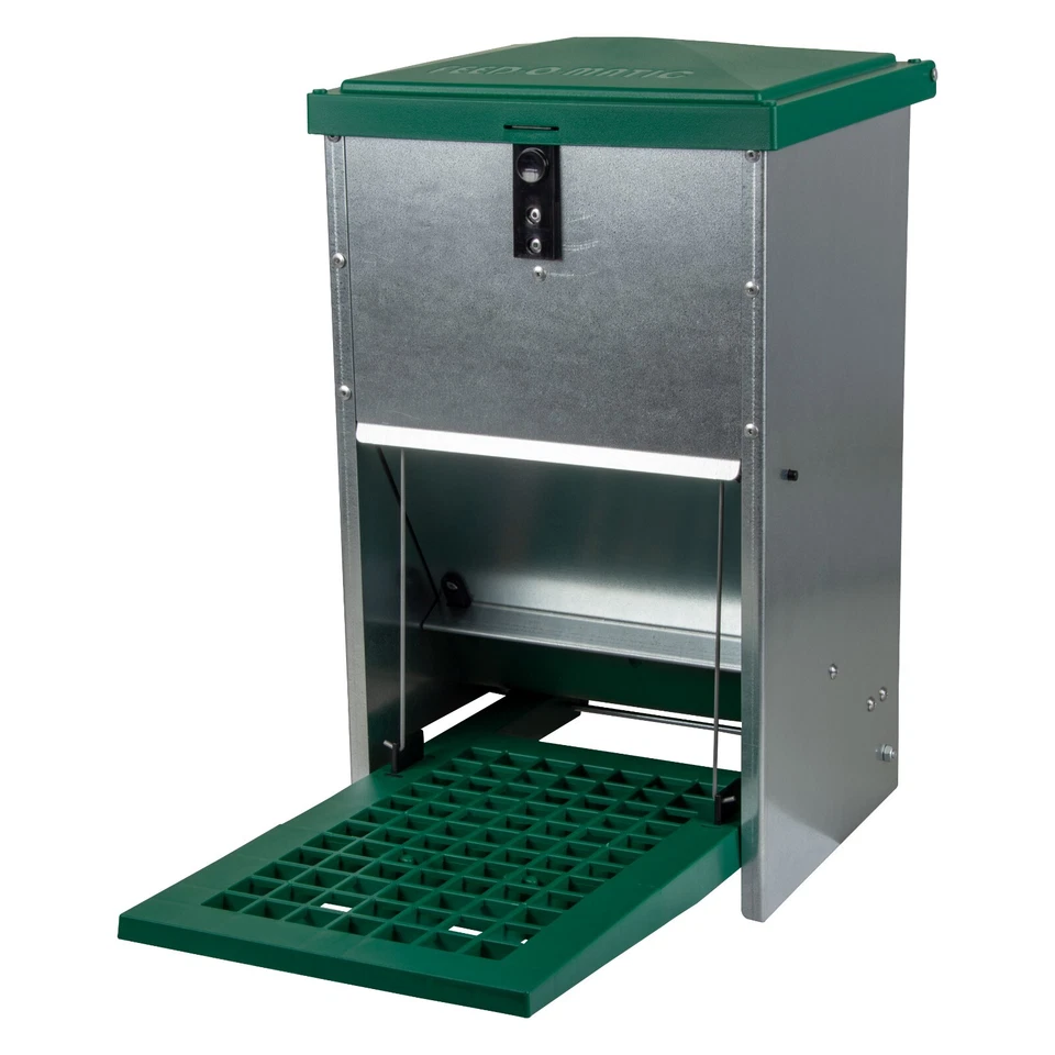 Futterautomat Geflügelfutterautomat Futterspender Hühner verzinkt Metall 8kg - Bild 2 von 4