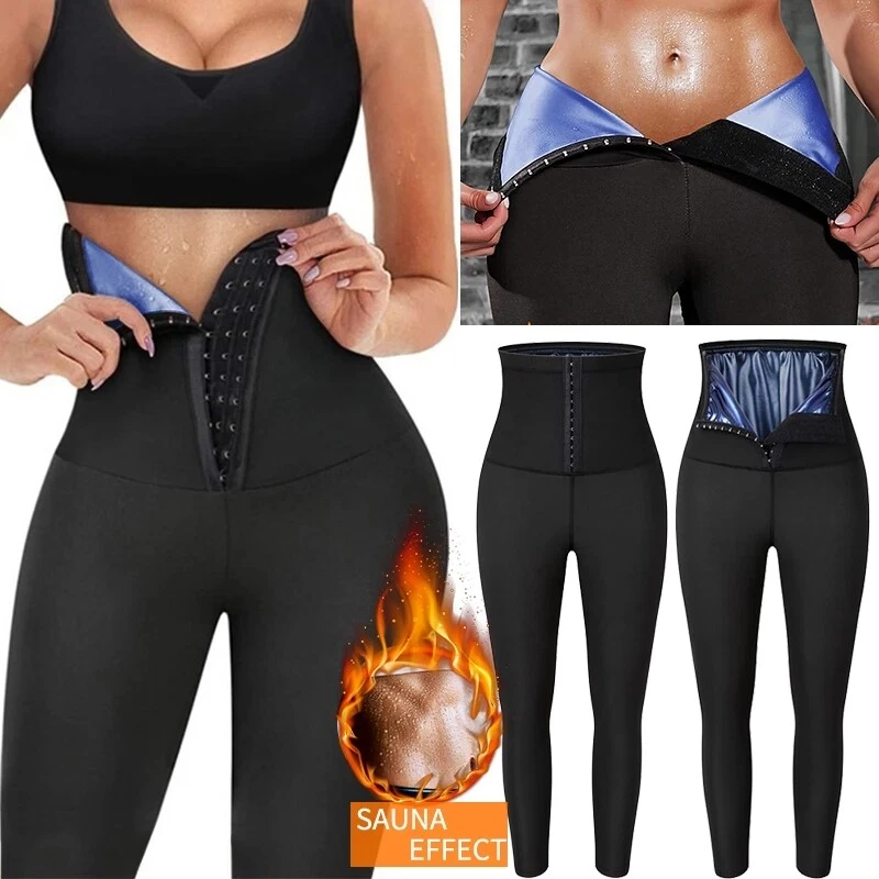 Women Sauna Sweat Pants Corset Waist Trainer Hot Yoga Pants Workout Body Shaper