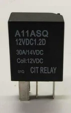 2 pcs A11ASQ12VDC1.2D Sealed Normally Open Automotive Relay, 30 Amps, 12 Volt C