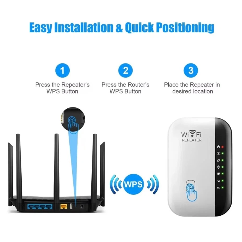 Ripetitore WiFi Wireless 300Mbps 2.4GHz Range Extender Amplificatore di Segnale - Immagine 2 di 4