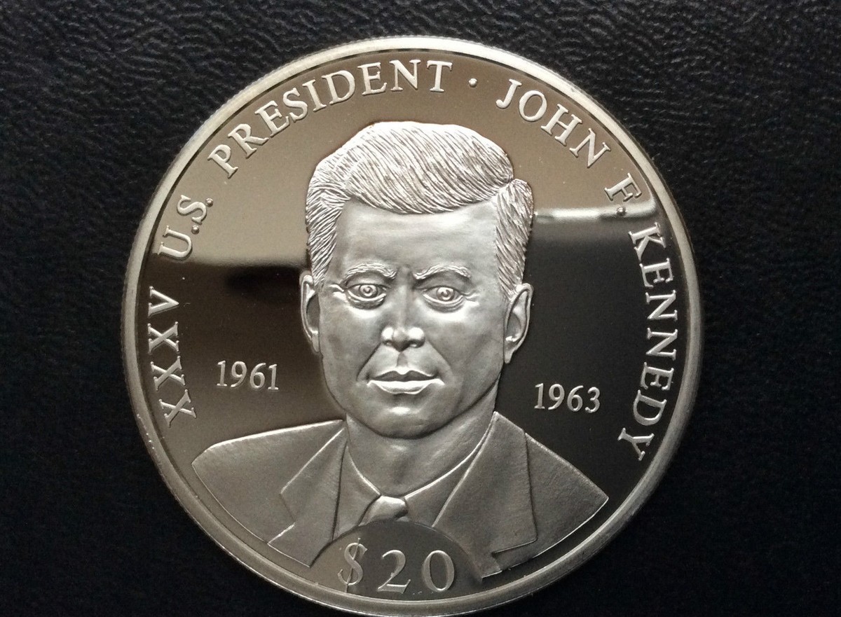 2006 Republic of Liberia John F. Kennedy $20 Silver Coin A2436 | eBay