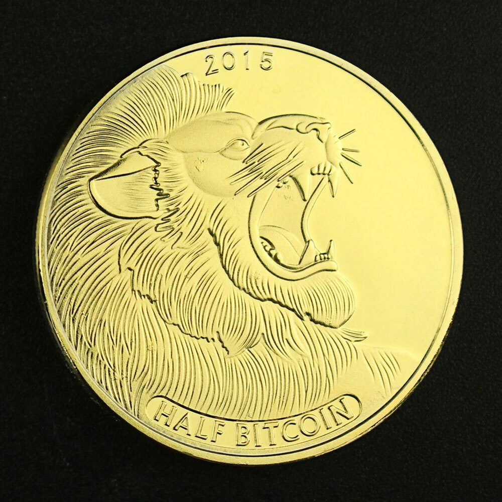 Bitcoin BTC | Lion Titan Bitcoin 2015 | Cryptocurrency | Gold Plated Coin |  eBay UK