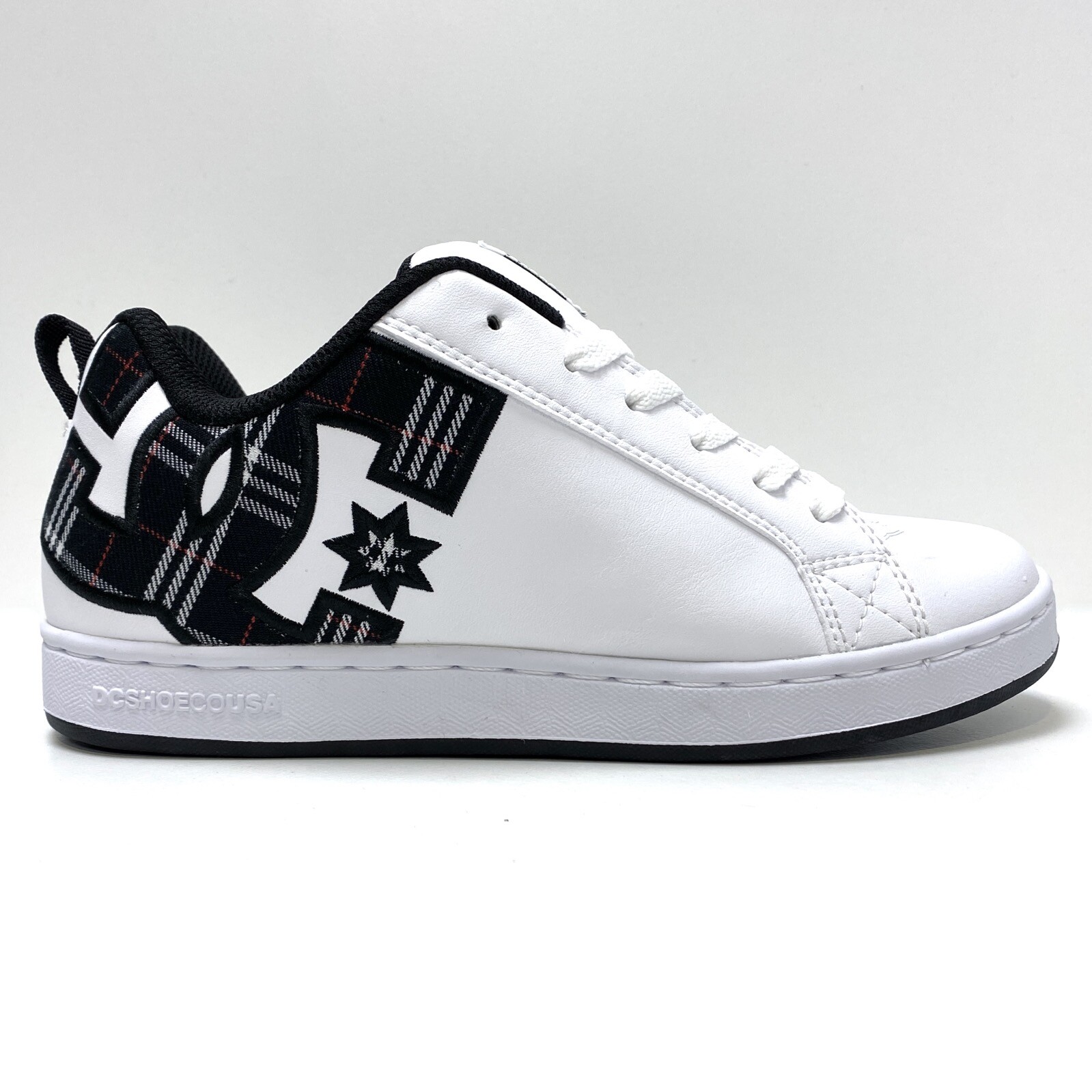 DC SHOES COURT GRAFFIK WHITE PLAID 