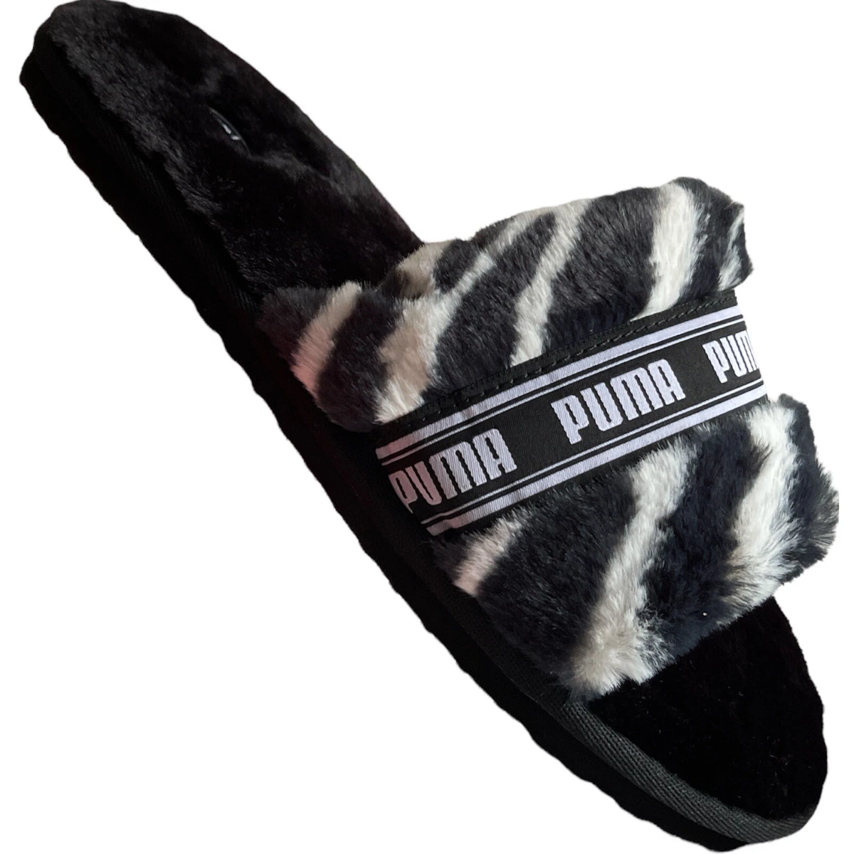 Womens fluffy cheap puma slides