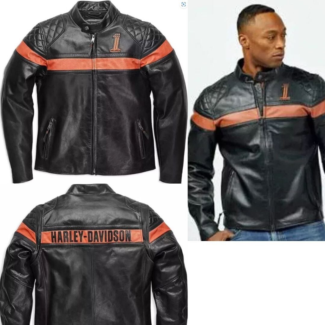 Harley-Davidson 本革ジャケット XL ブラック 120周年記念レザージャケット ブラック -ハーレーダビッドソン