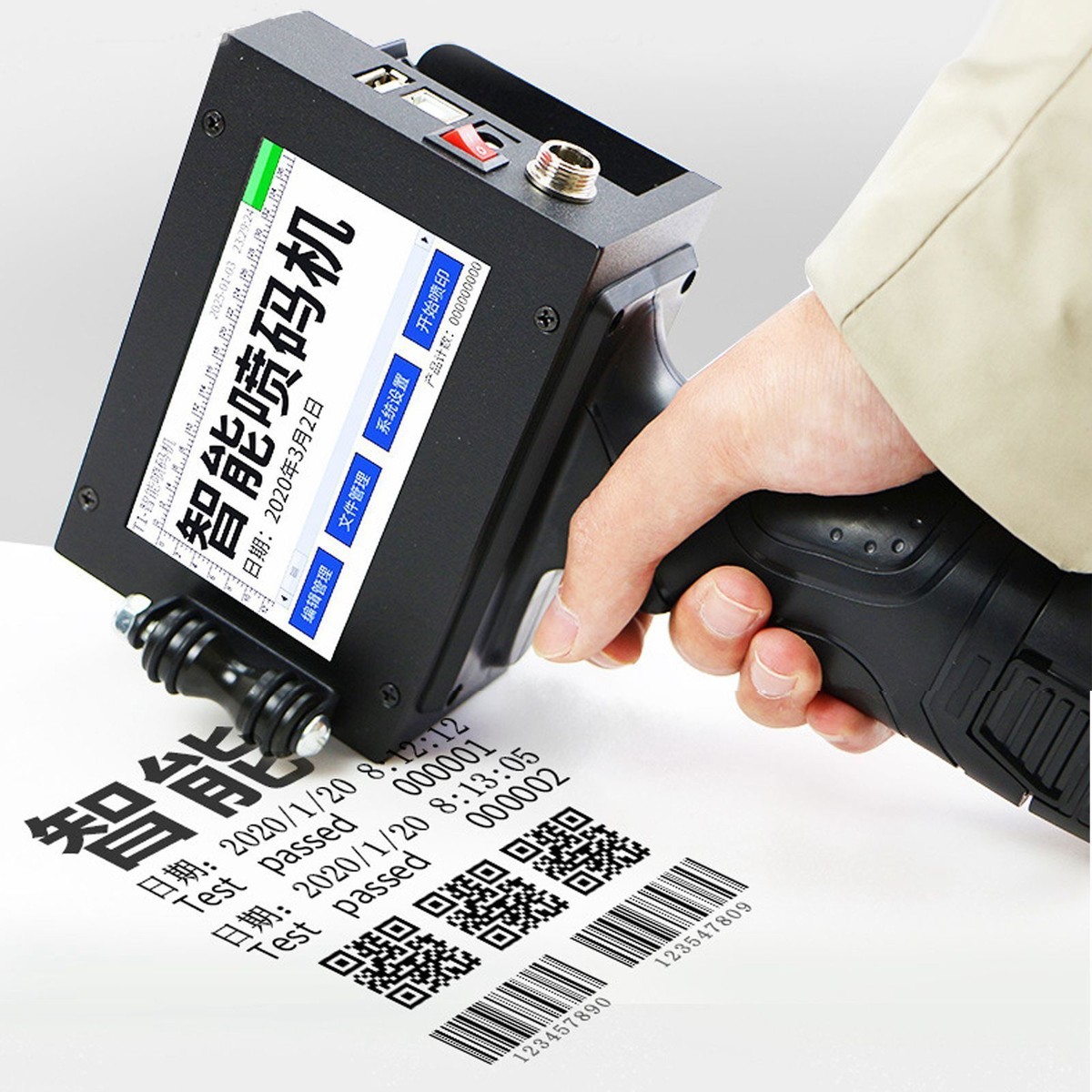 Handlicher Tintenstrahldrucker Für Unterwegs - HD Touchscreen & 600 DPI