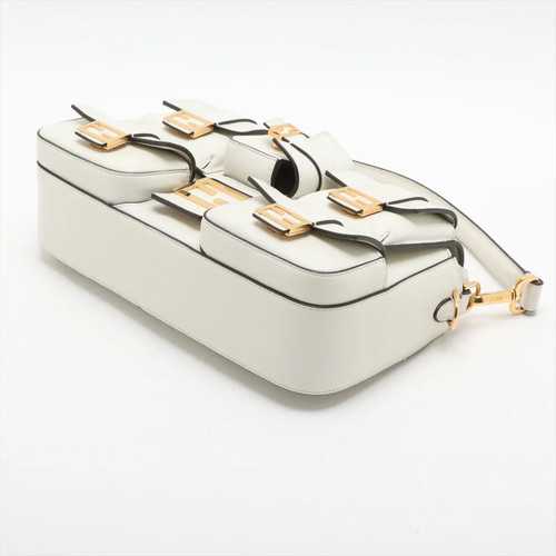 Fendi Multi-pocket baguette Leather 2 Way Shoulder Bag White 8BR808 - Bild 3 von 12