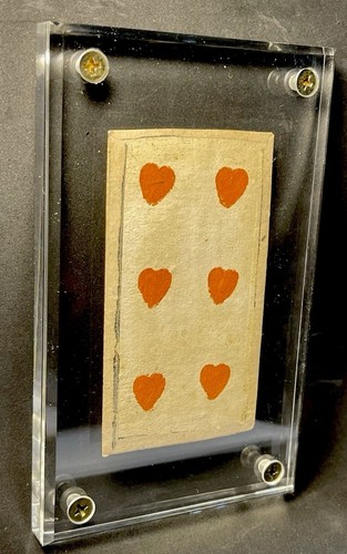 c1790 Woodblock Antique Playing Cards Historic Brush Painted Al Mondo Single - Picture 7 of 23
