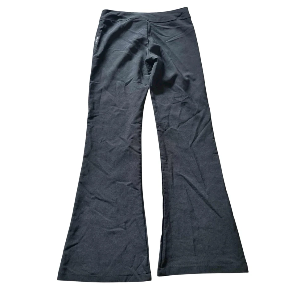 Face Off Pants Women’s Size 12 W28 Black Flared Y2K Bootleg Mid Rise Stretch - image 2 of 4