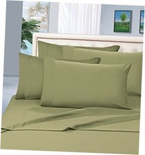 1500 Thread Count Egyptian Quality 6 Piece Wrinkle Free and Fade Queen Green