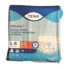 TENA ProSkin Unisex Adult Diapers Super Absorbency | Large (48" - 59"), 14 Count